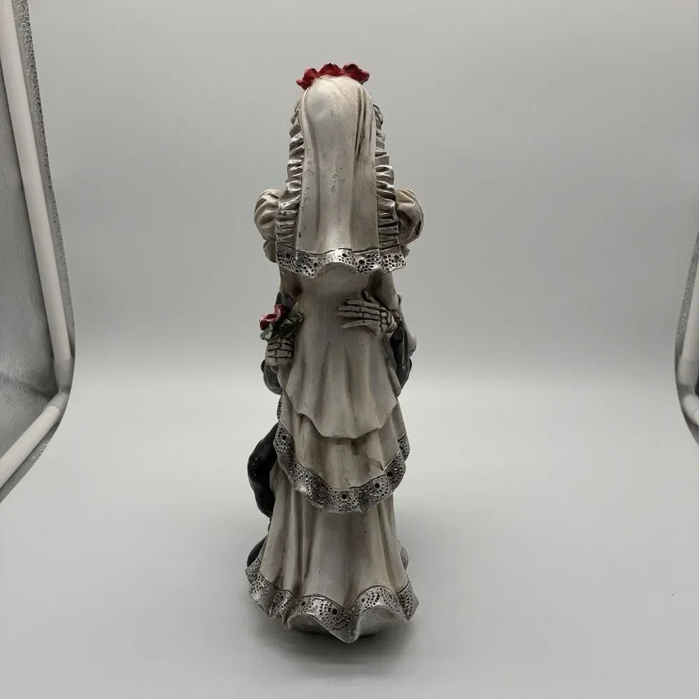 Skeleton Bride And Groom In Love. Goth, Halloween, Day Of The Dead Decor 12”